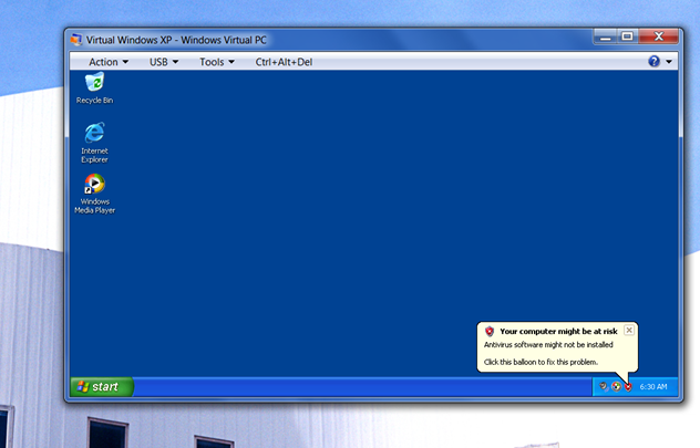 Abbildung für den Artikel "Einrichten und Verwenden des XP-Modus in Windows 7"